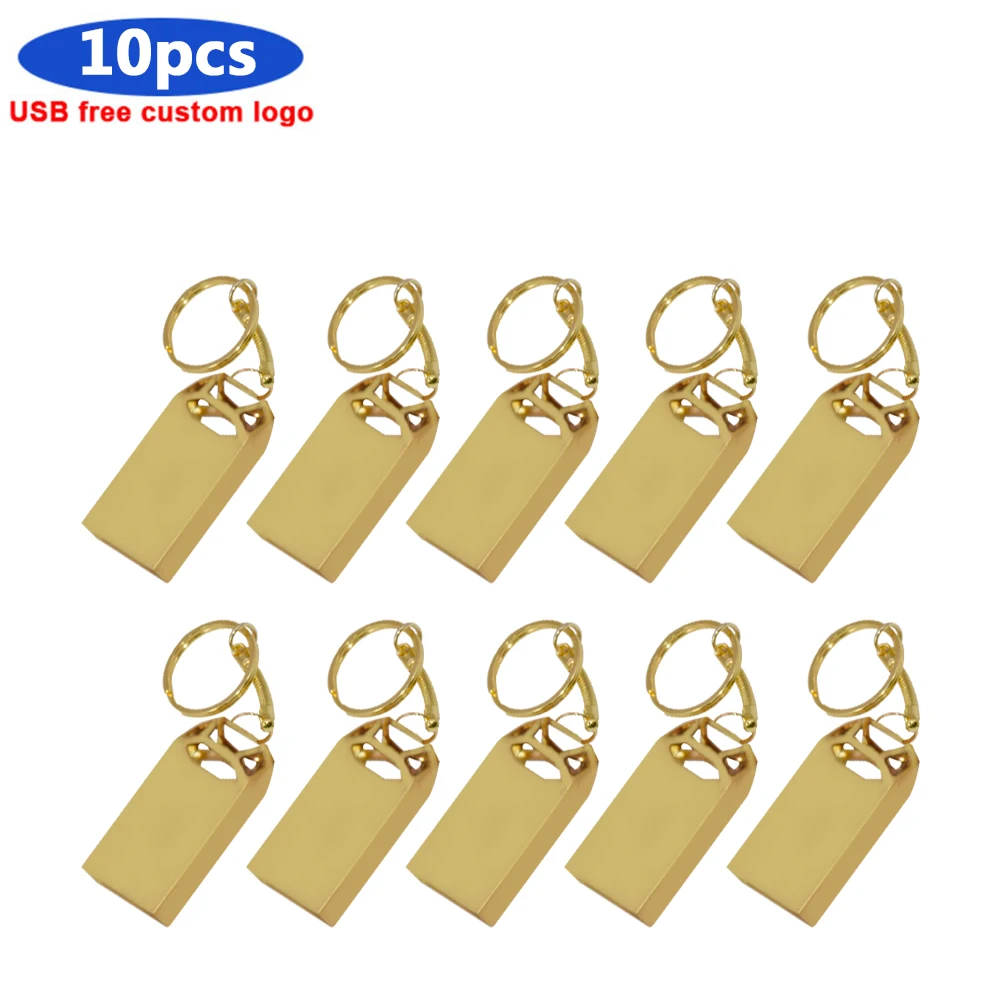 

10pcs/lot Metal USB Flash Drive Pendrive 4/8/16/32/64G Flash Memory Stick Portable Usb 2.0 Pen Drive Usb Stick For photography