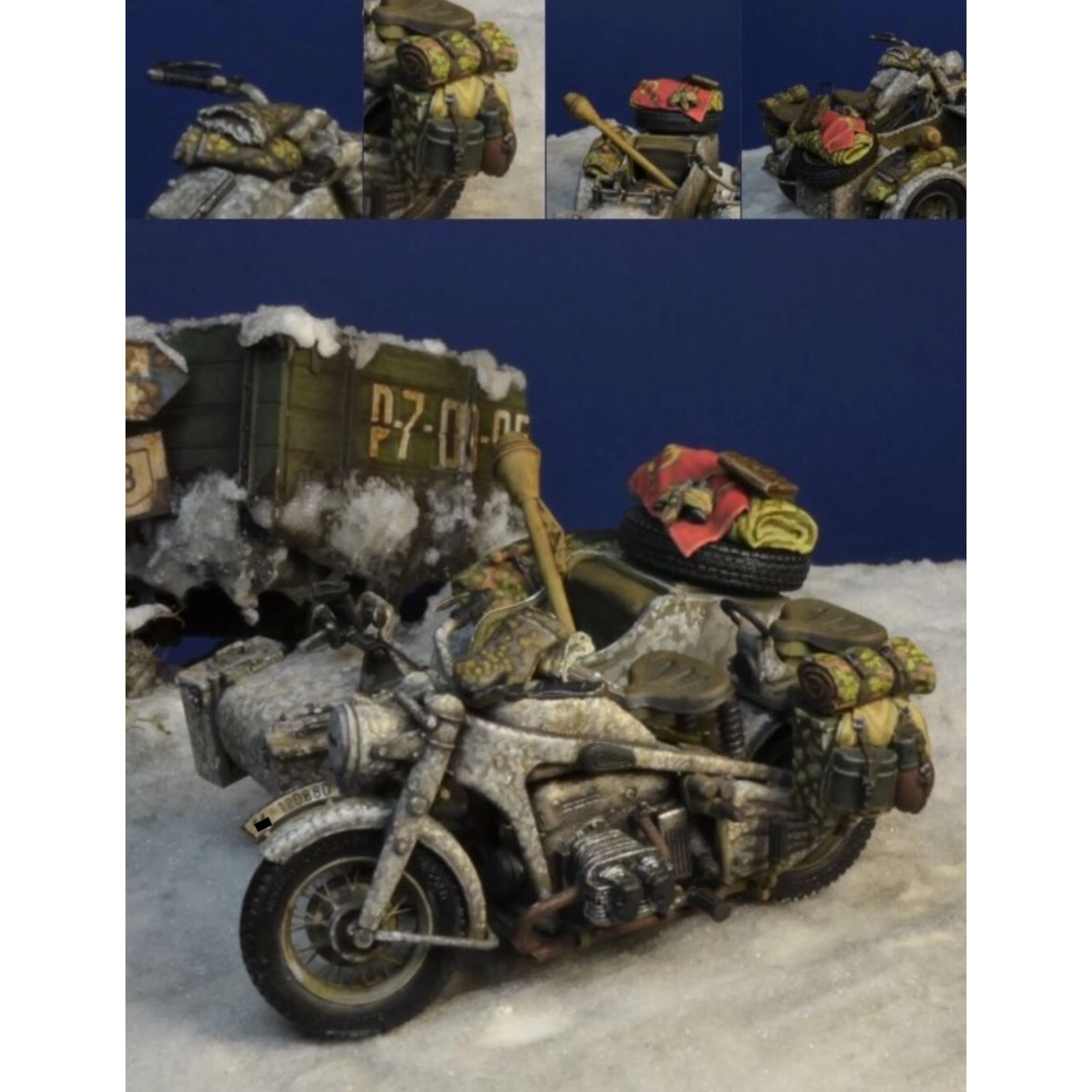 

Фигурка из 1/35 смолы GK, багаж, мотоцикла нет, в разобранном и неокрашенном наборе