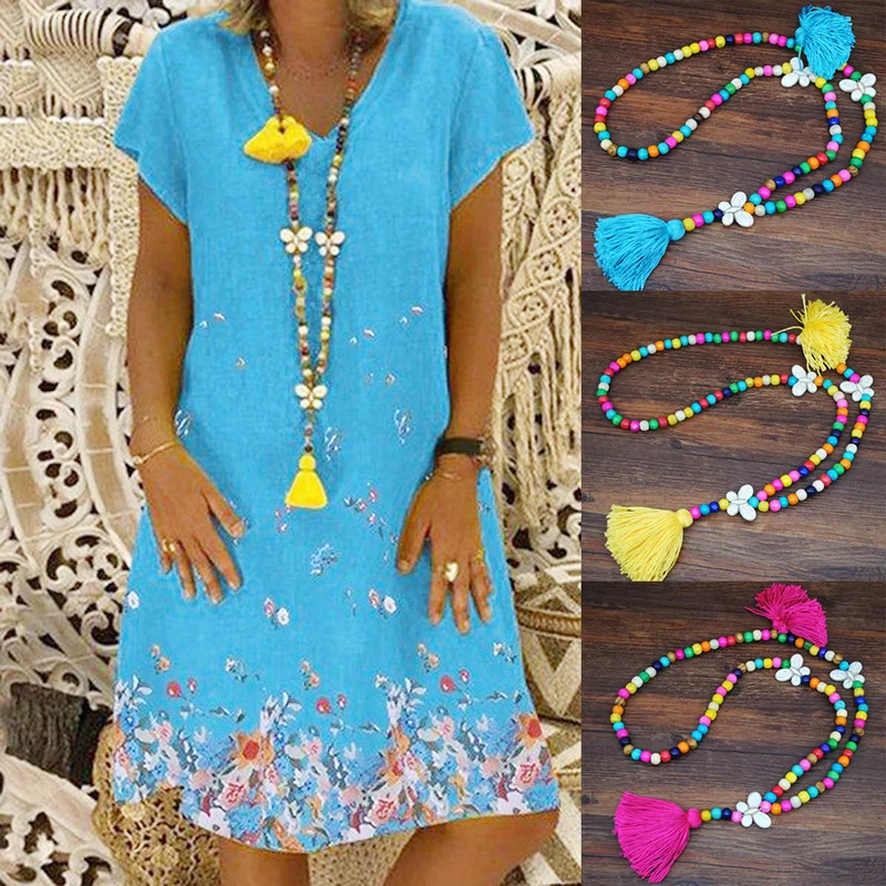 Женское Ожерелье в богемном стиле этническое плетеное ожерелье с бабочками