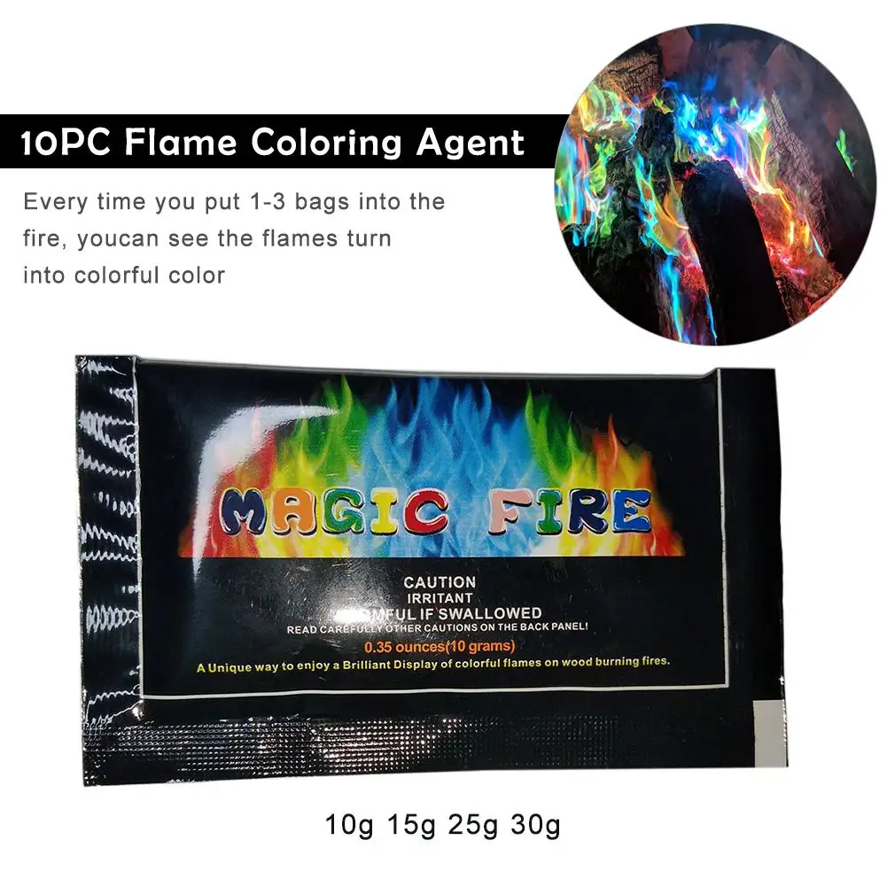 10 шт цвет пламени порошок версия Волшебные трюки для магов Мистический Огонь