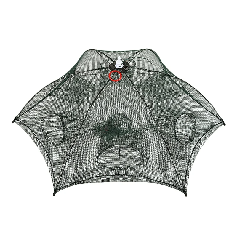Портативная Складная Автоматическая рыболовная сеть ловушка литая клетка для