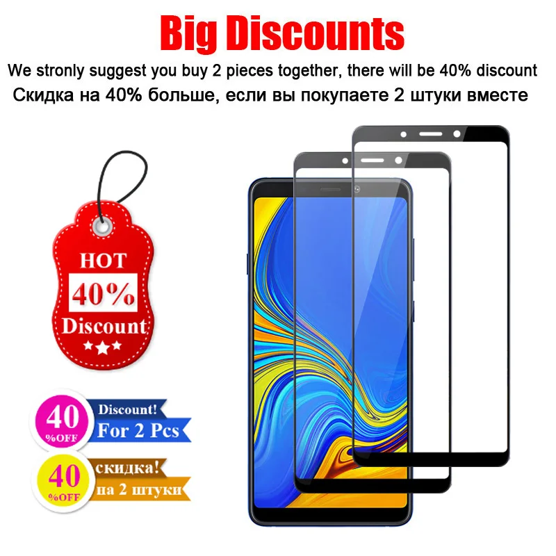 Защитная пленка для экрана Samsung Galaxy A6 2018 A9 A8 A7 A5 из закаленного стекла 9H 6 7 8 9 5 |
