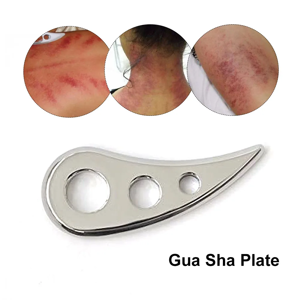 Портативное тело Gua Sha пластина из нержавеющей стали соскабливание физиотерапия массаж инструмент земснаряд меридианы и крови стаз инструмент