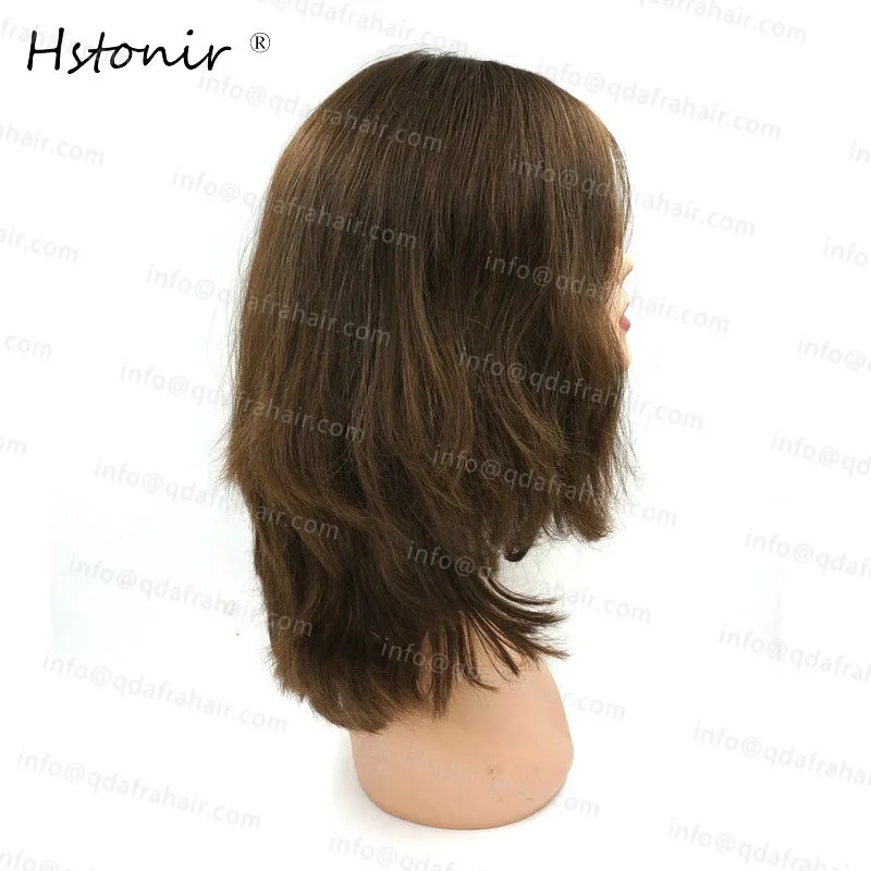 Белый парик Hstonir для женщин передний Кошерный коричневый блондин Sheitel