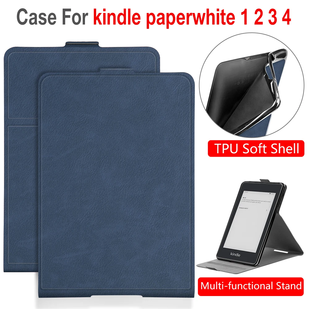 Смарт-чехол из полиуретановой кожи чехол для Amazon kindle paperwhite 1/2/3 Твердый Чехол-книжка для kindle paperwhite чехол в подарок