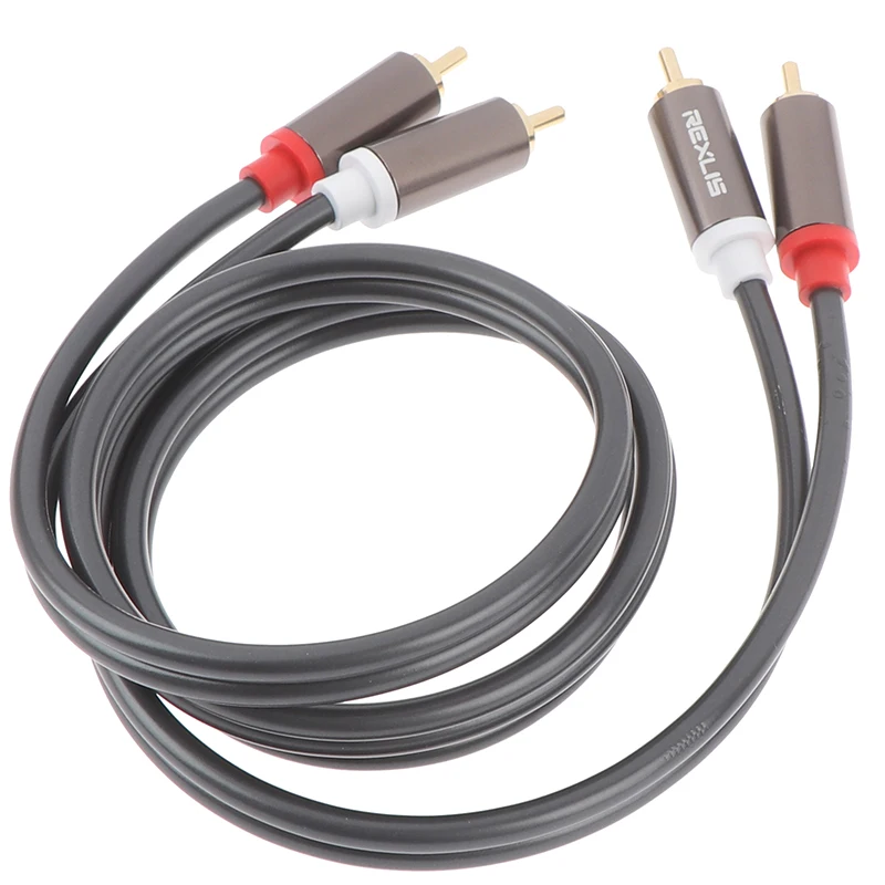 Коаксиальный аудиокабель 2 RCA на 3 5 Jack стерео 1 м для домашнего кинотеатра DVD ТВ