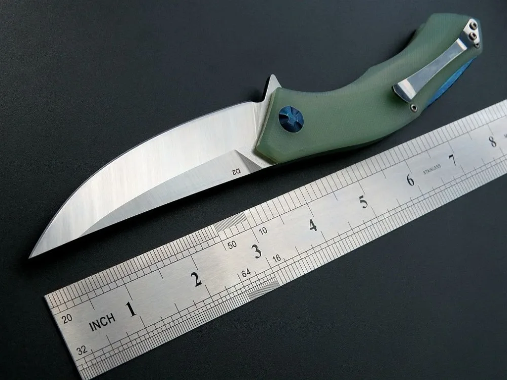 Красивый тактический складной нож D2 лезвие G10 Ручка голубая луна Открытый походный Нож EDC инструменты