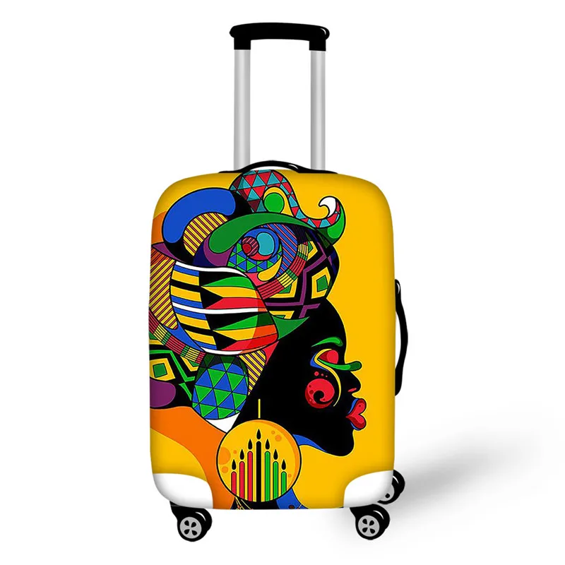 Africa Beautiful Girl Pattern New Style Elestic Dust Waterproof Travel Luggage Cover For 18-32 Inch Protective Suitcase Cover