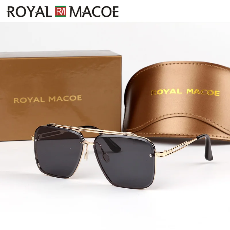 Солнечные очки без оправы ROYAL MACOE женские квадратные модные роскошные брендовые