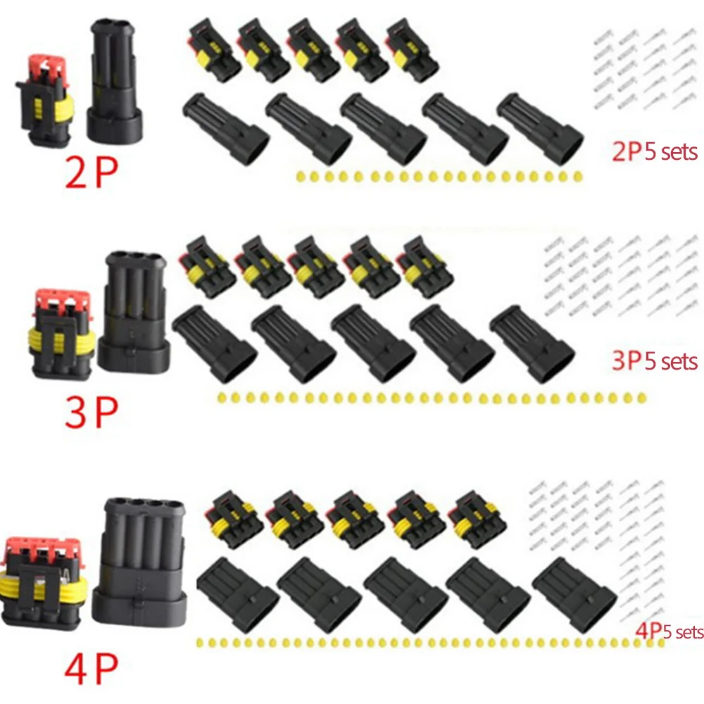 5 комплект Водонепроницаемый Электрический провод разъем Разъем Автомобильный