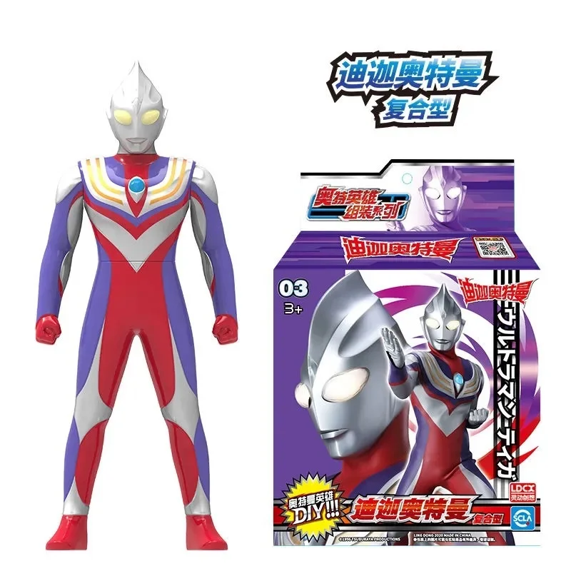 Игрушечные сборные куклы Ultraman Taiga Orb Geed Belial со строительными блоками полуготовая
