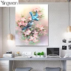 Алмазная 5D картина сделай сам с цветами, животными, птицами, полноразмерная круглая Алмазная вышивка стразы, искусство ручной работы, украшение для дома, подарок