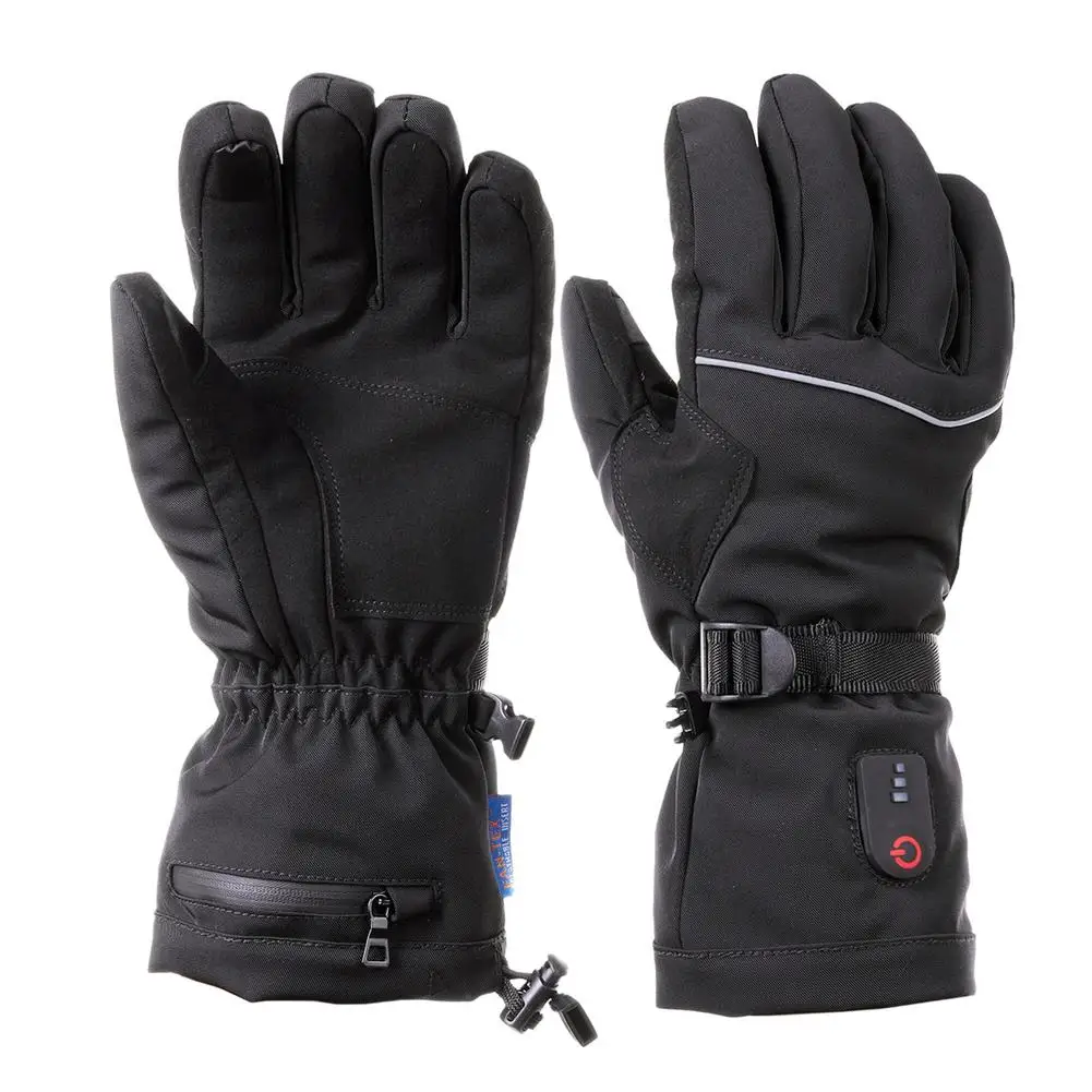 

Electric Heated Gloves 2600mAh Battery Chargeable Heated Gloves Winter Gloves Three-Speed Thermostat For Skiing Mountaineering