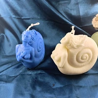new arrival elegant conch lady mystery sea mermaid candle mold handmade gifts mould