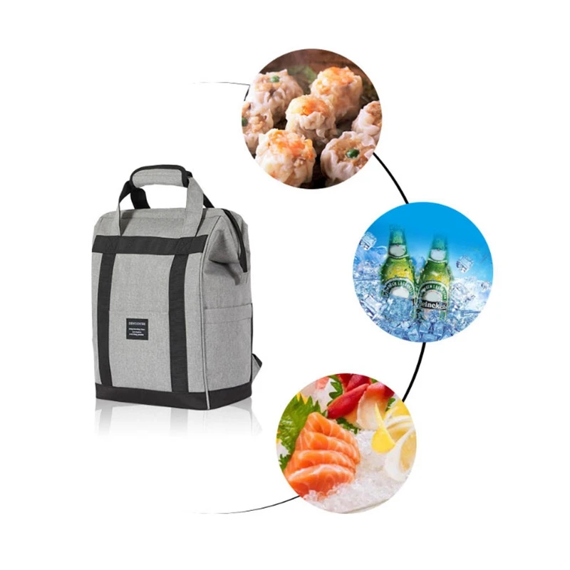 

DENUONISS Thickening Insulated Bag Shoulder Cooler Backpack Ice Pack Insulated Fresh Food Delivery Container for Camping Hiking
