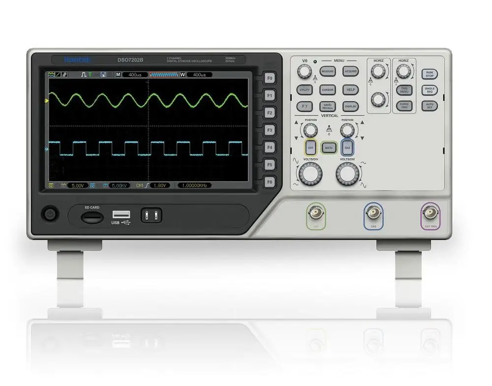 

Hantek DSO7104B 100MHz USB Digital Storage Oscilloscope 4 Channel USB Portable Laboratory Oscilloscope