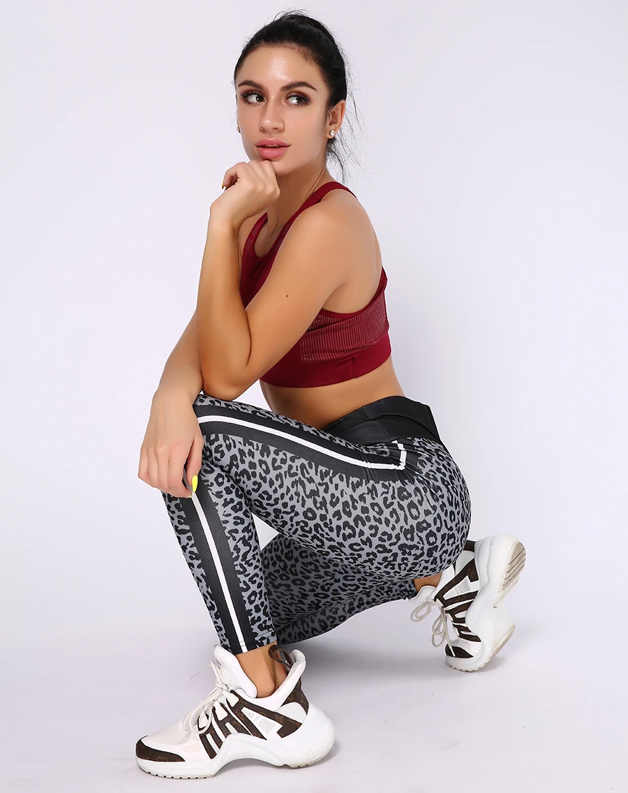 HIFOLK Leopard Leggings Women Sexy Skinny Trousers High Waist Push Up Fitness legging Female Activewear Pants Polyester Leggins