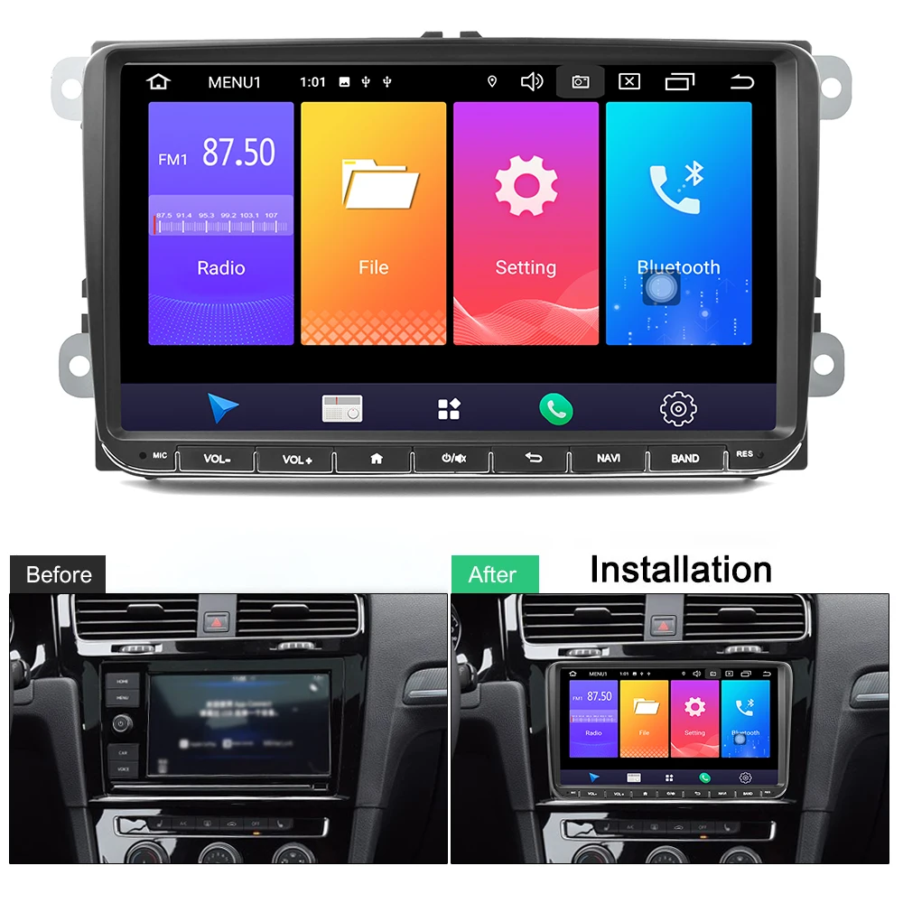 Podofo 9 &quot2din Автомагнитола Android 0 gps Navi Автомобильный мультимедийный плеер для