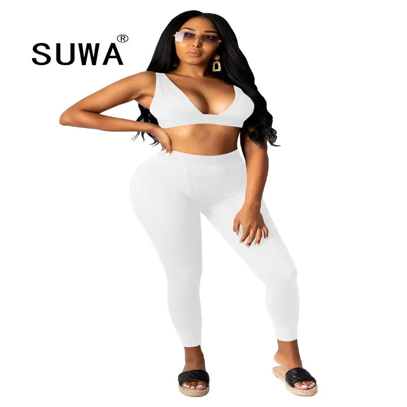 

Лидер продаж 2021, Рекомендуемая стильная одежда для отдыха, женские комплекты, летние топы с бюстгальтером, леггинсы с высокой талией, брюки, ...