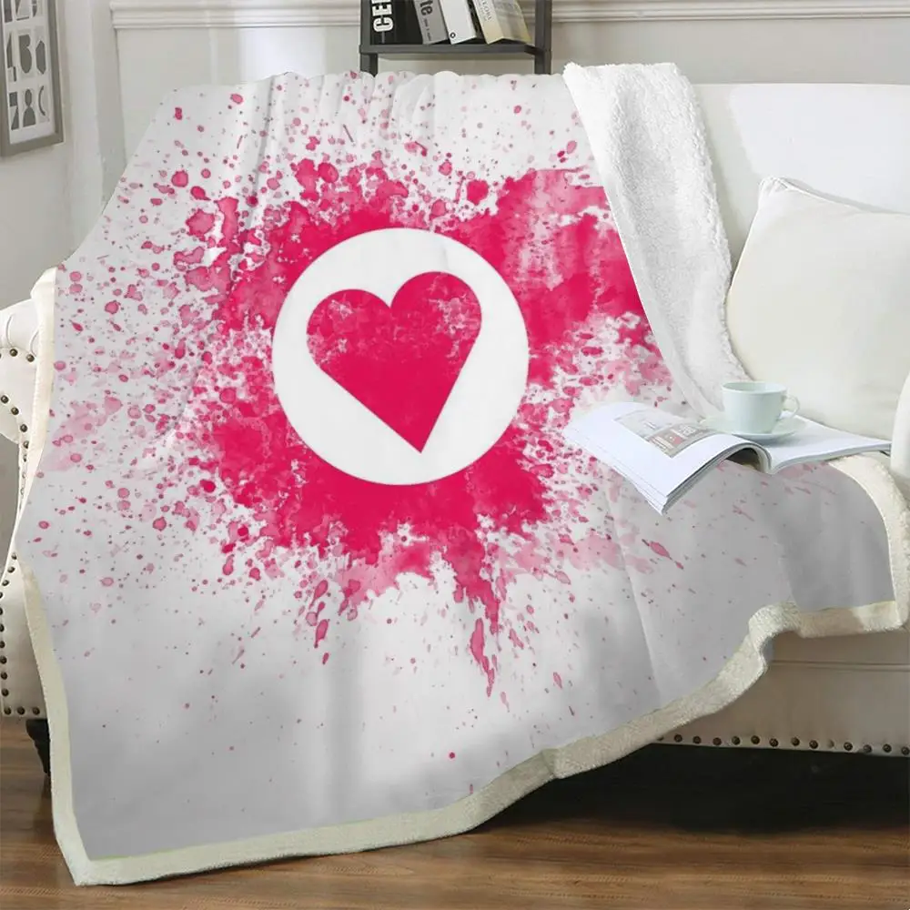 

NKNK Brank Love Blankets Romantic 3D Print Couples Bedspread For Bed Tanabata Bedding Throw Sherpa Blanket Animal High Quality