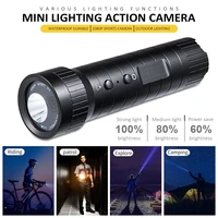mini lighting action cam waterproof durable 1080p helmet sports camera hd wide angle lens flashlight loop recording webcam