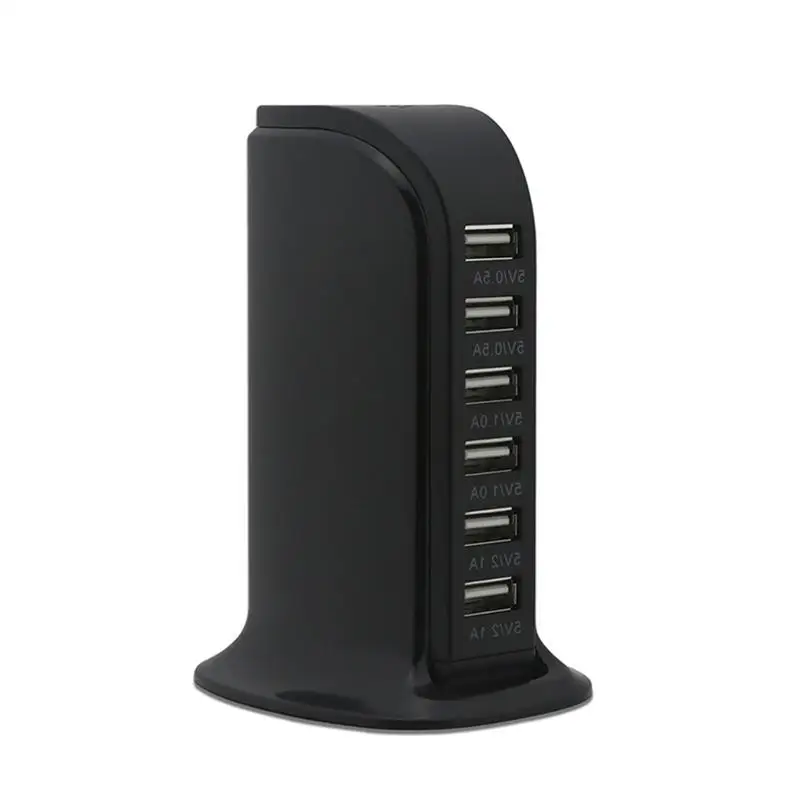 Черный 30 Вт мульти 6 портов USB зарядное устройство 6A быстрая зарядная станция