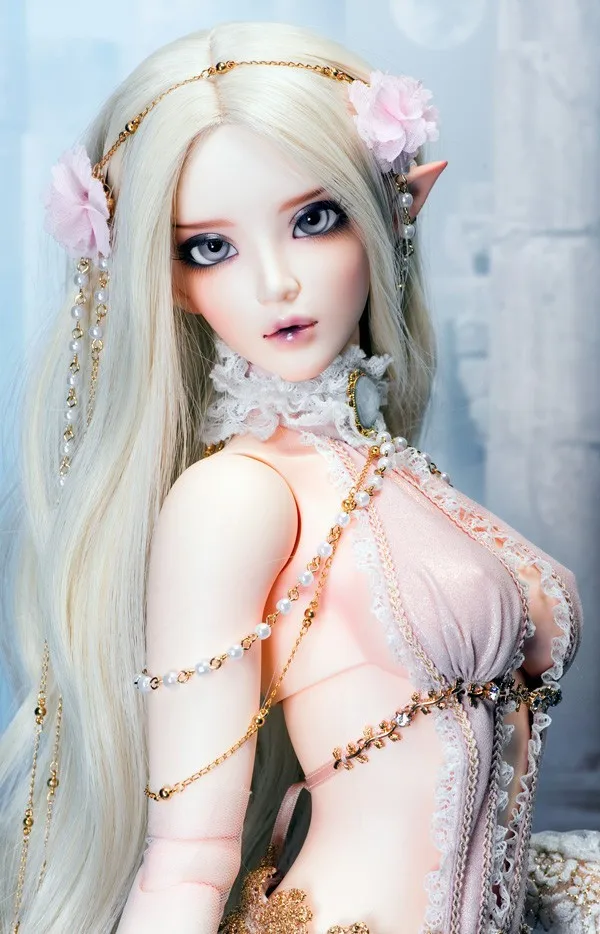 Luodoll 65 см Хлоя из elf bjd / sd корейская кукла (глаза и макияж) улучшенная искусственная