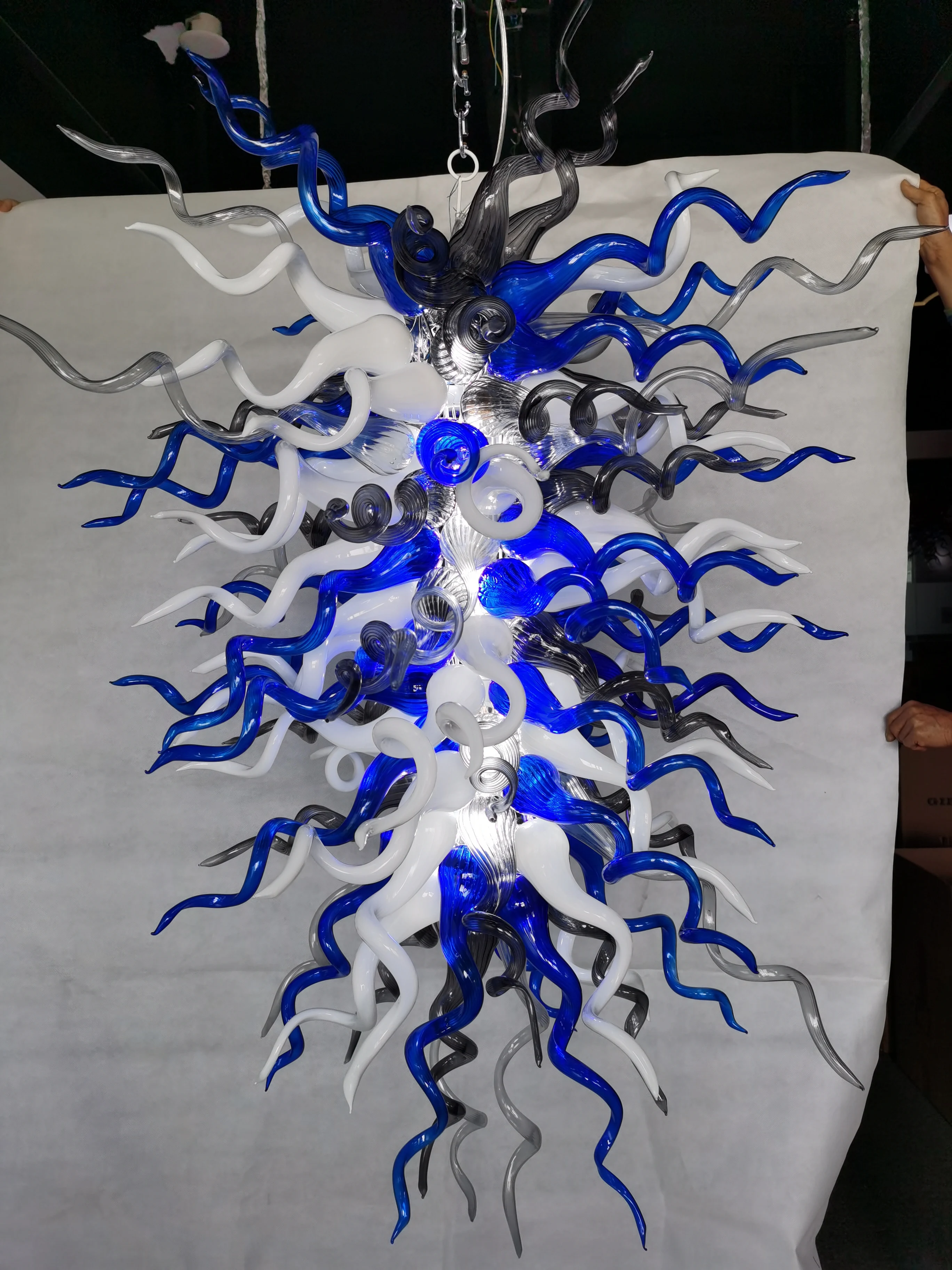 Люстра ручной работы из дутого стекла освещение новое художественное украшение