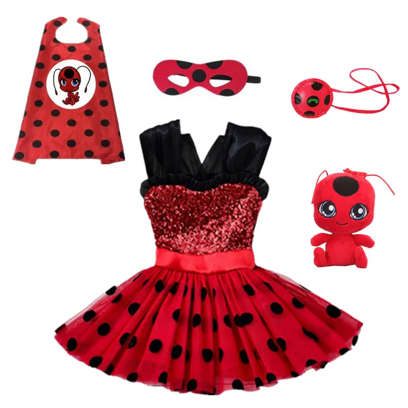 Карнавал 2021 платье для косплея Redbug девочек летняя одежда вечернее Red bug детское на