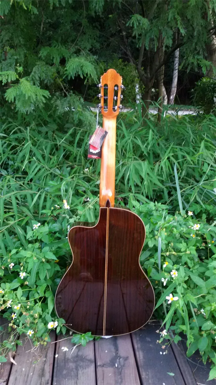 Электрическая испанская гитара с вырезом 39 дюймов акустическая ручной работы из