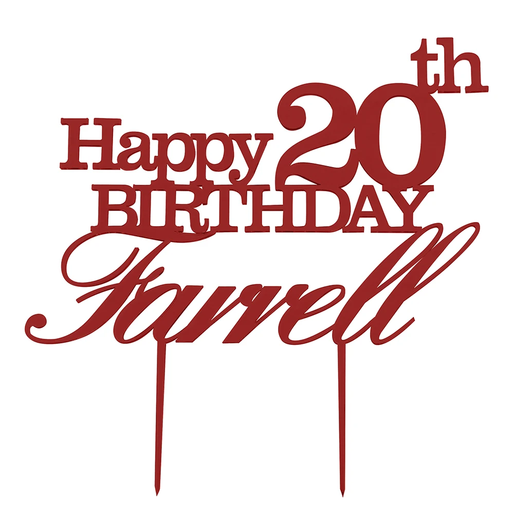 Персонализированные Выгравированные Топпер для торта на день рождения