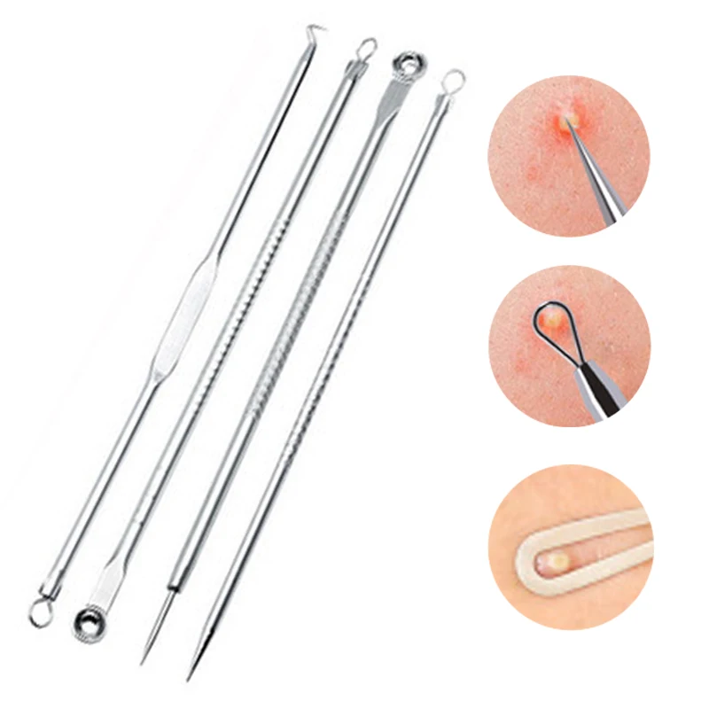 

Серебряные Угри экстрактор комедонов акне инструмент для удаления прыщей косметический инструмент из нержавеющей стали иглы для удаления ...