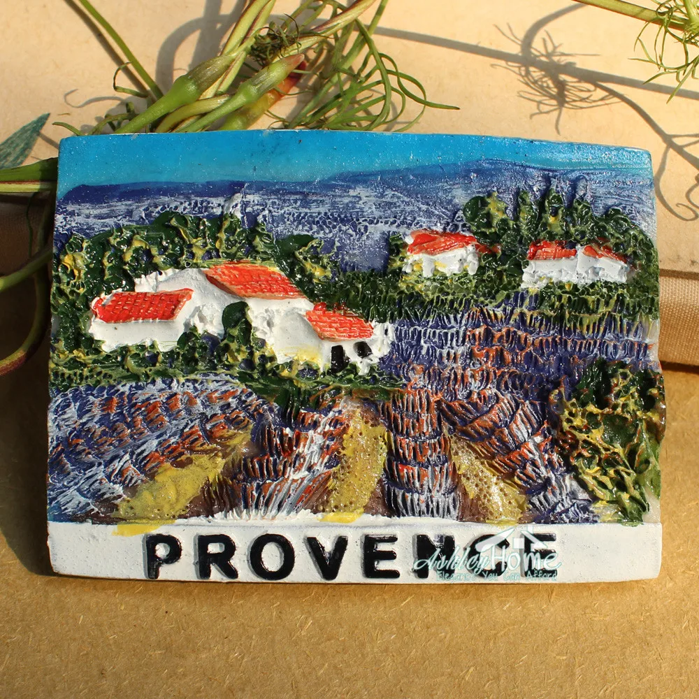Provence Lavender France Tourist Travel Souvenir 3D Resin Refrigerator Fridge Magnet Sticker Home Decor |