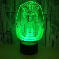 religion egyptian sphinx table lamp usb creative 3d led visual 7 colors bedroom sleep pharaoh gifts bedside night lights