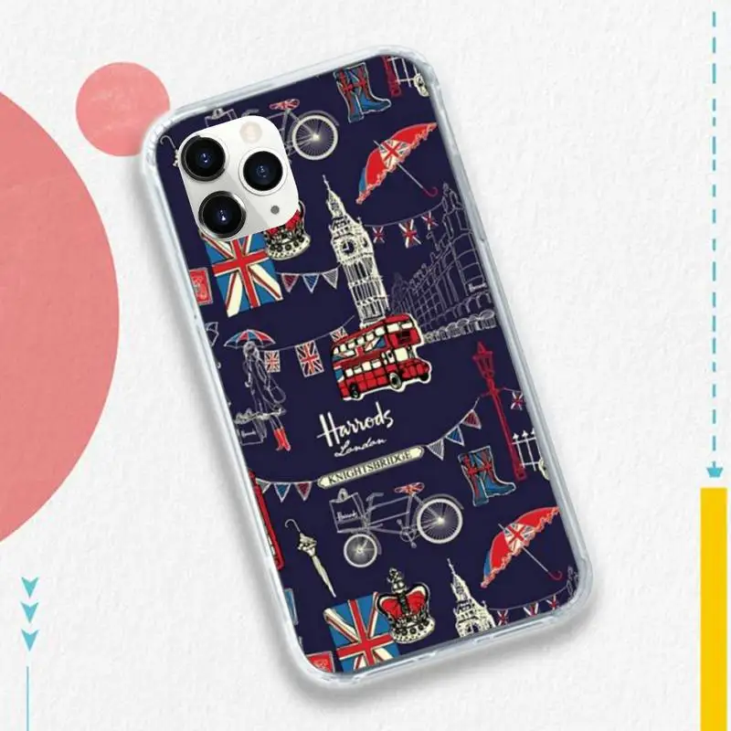 

London Big Ben Flag Phone Case for iPhone 11 12 pro XS MAX 8 7 6 6S Plus X 5S SE 2020 XR