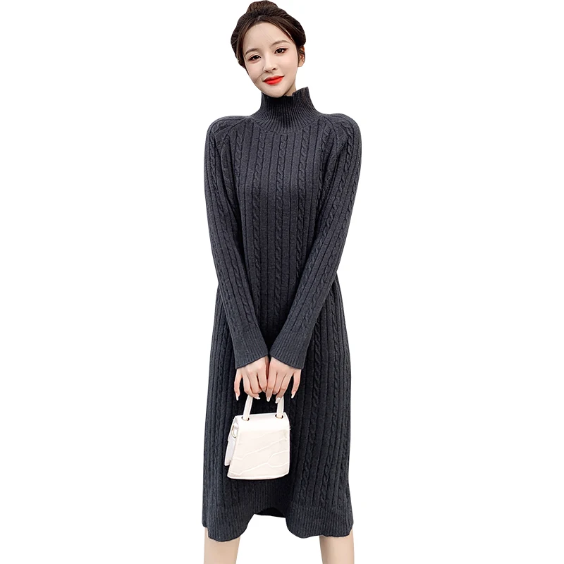 

Make firm offers temperamental goddess van cultivate one's morality knitting dress in long render skirt knee-high MAO qiu dong d