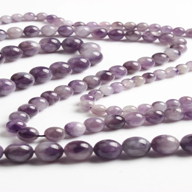 LanLi natural Jewelry 6/8/10mm violet mauve jades Loose Beads DIY men and women Bracelet Necklace anklet Accessories | Украшения и