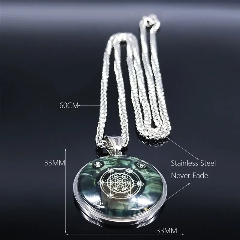 

2021 New Flower of Spirit Stainless Steel Long Necklaces for Women Silver Color Long Necklace Jewelry collana uomo NJ45S02