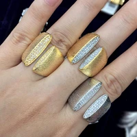 trendy new luxury gorgeous original design rings for women wedding cubic zircon engagement dubai naija bridal finger ring 2021