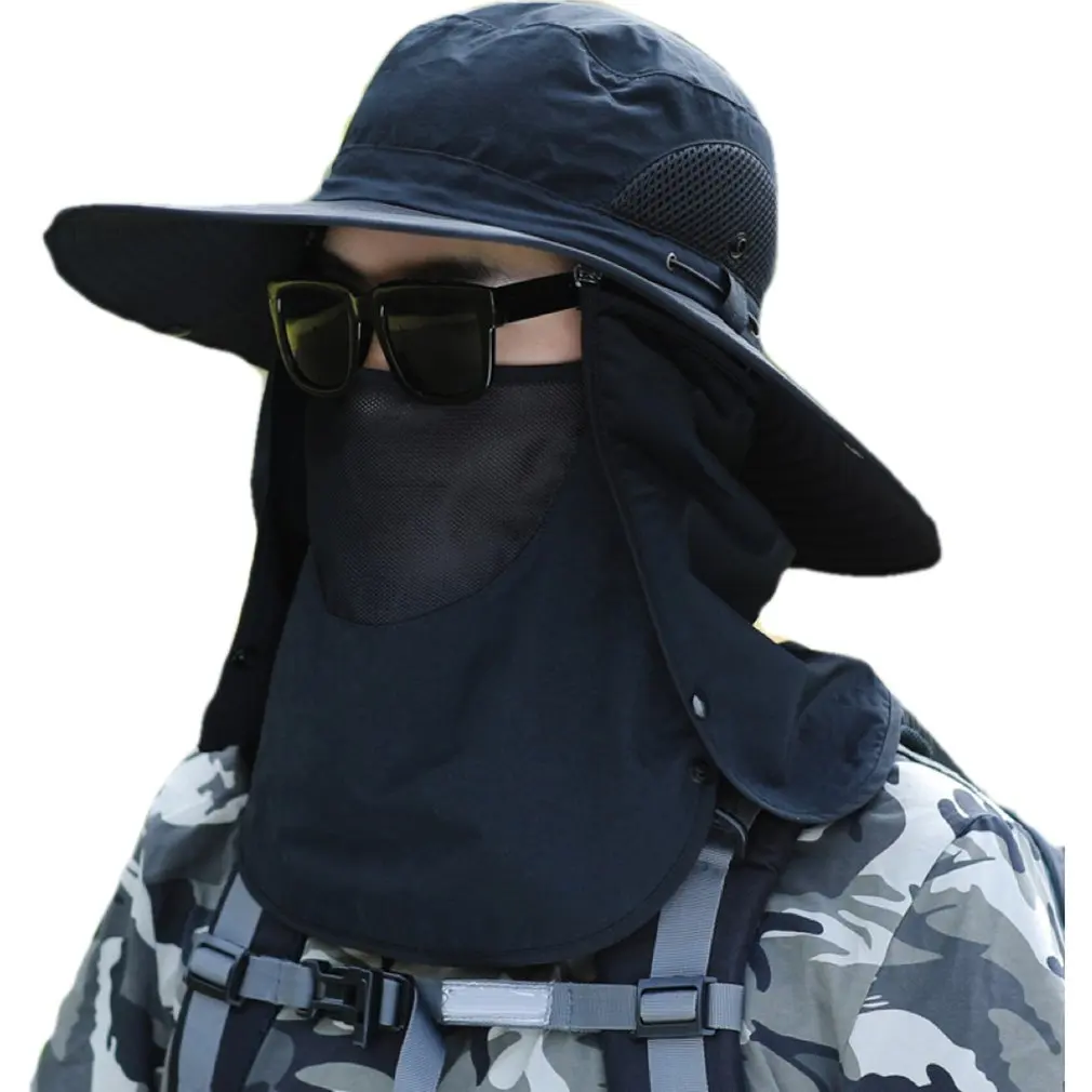 

Удобная мужская Рыболовная Шапка, уличная рыболовная Кепка с УФ-защитой, регулируемый дышащий солнцезащитный козырек, однотонная Повседне...