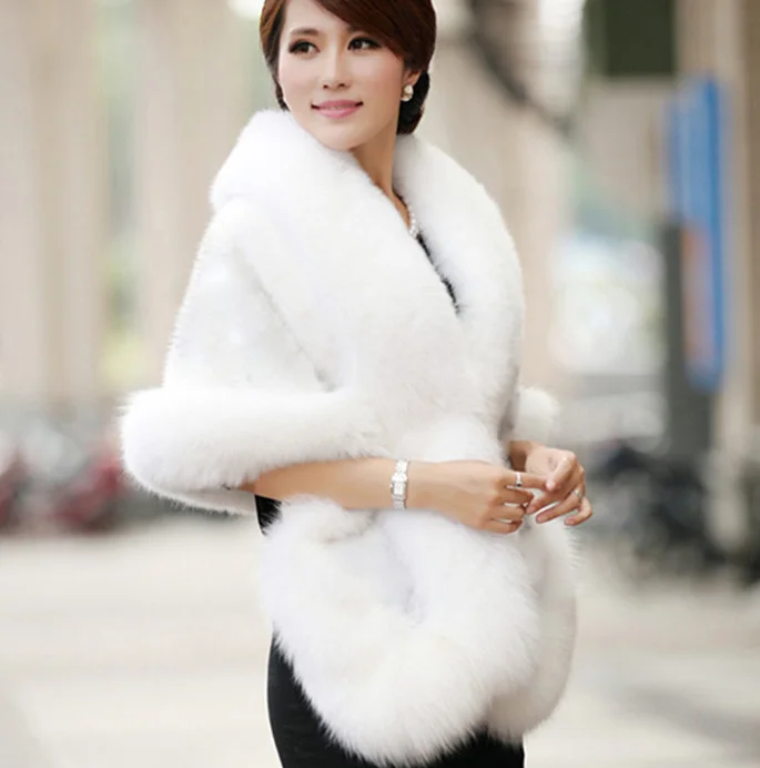 Болеро из искусственного меха женская свадебная шаль меховая в наличии