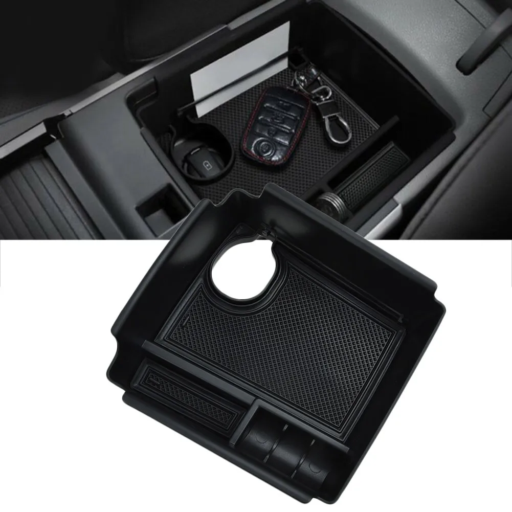 

1 Pcs Auto Storage Box Car Console Storage Organizer Tray Box Armrest Box For 2019-2021 Kia Niro EV Black Parts Accessories