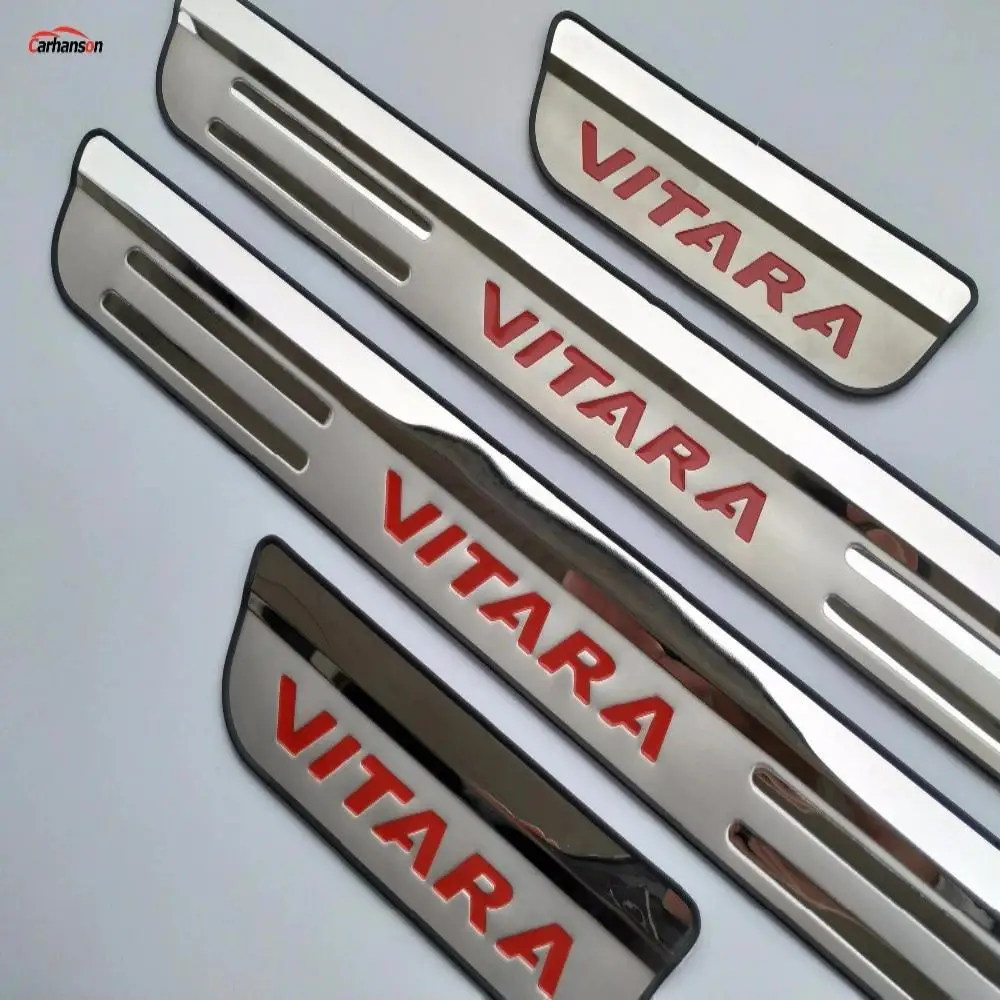 Для Suzuki Vitara автомобильные аксессуары наклейка порога Накладка из нержавеющей