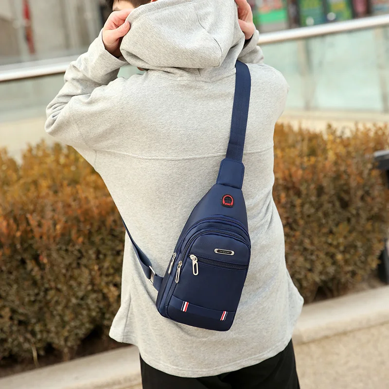 

AOTTLA Shoulder Bags Men Chest Bag 2021 New Fashion Casual Men's Crossbody Bags Oxford Cloth Waterproof Men Bags Travel Backpack