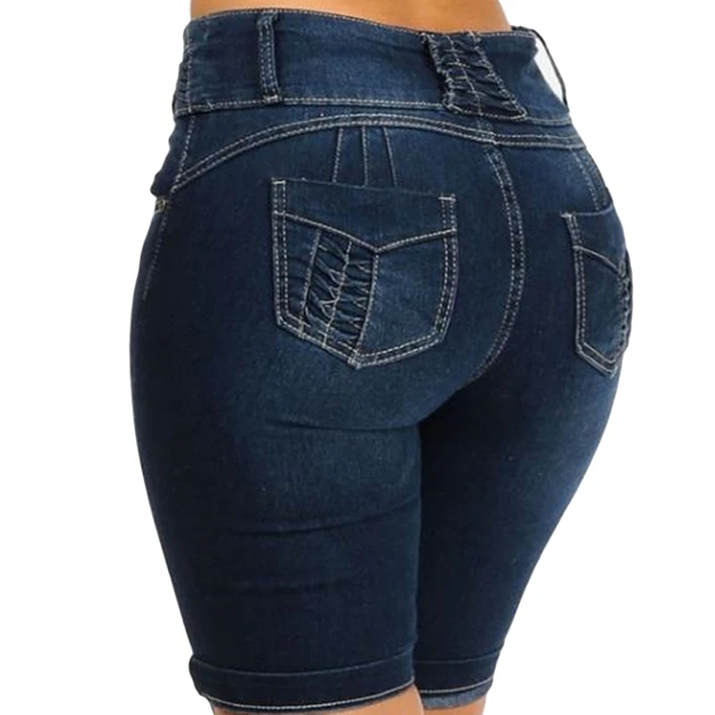 Женские брюки до колена Модные Винтажные обтягивающие джинсы со средней талией