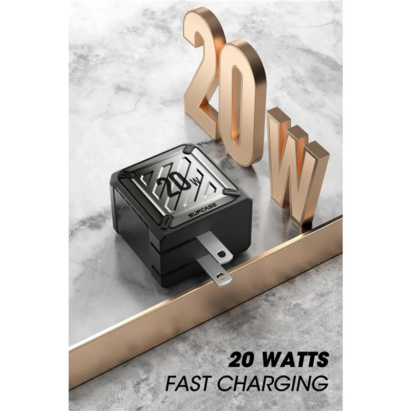 SUPCASE USB C Charger US Plug For iPhone 12 20W Foldable PD Type Fast Power Adapter with 2-Port Samsung | Мобильные телефоны и