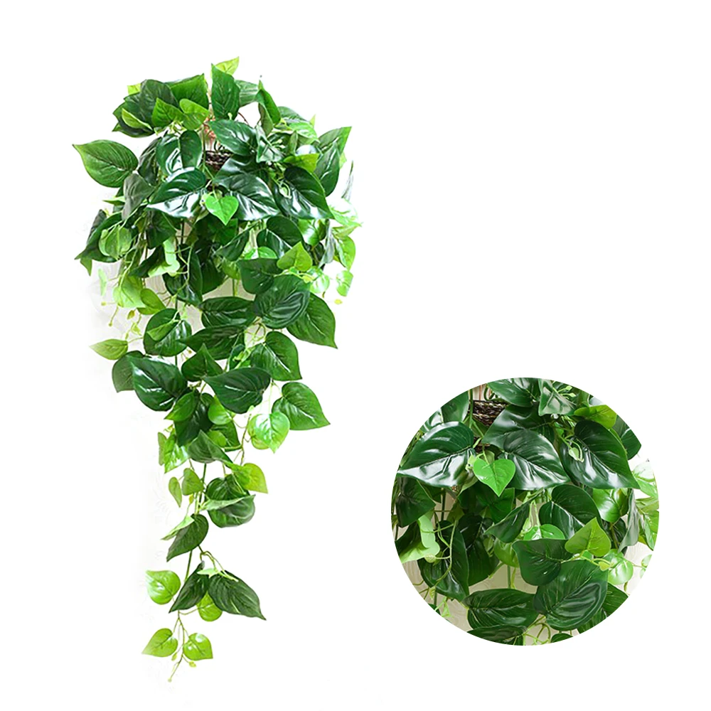 Искусственные лозы растения Висячие Плющ зеленые листья гирлянда редиска