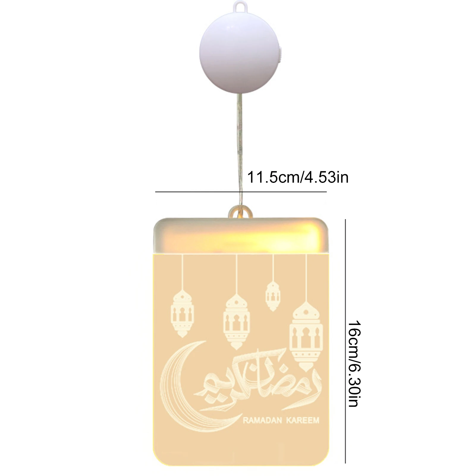 

Ramadan Moon Led Sucker Light Eid Mubarak Window Pendant Islamic Muslim Wall Hanging Lamp Festival Party Home Decor