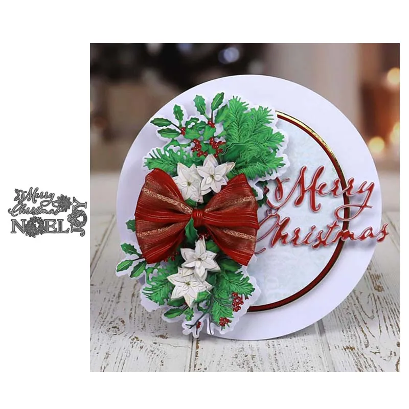 JC с надписью слова металлический Трафаретный вырубной штамп радость NOEL веселого