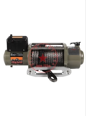 

12v/24v 17500Ibs 26M Car/Off-road waterproof electric winch Wire rope/nylon rope optional Suitable for vehicle modified traction